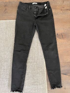 Madewell Washed Black mid-Rise Skinny Jeans